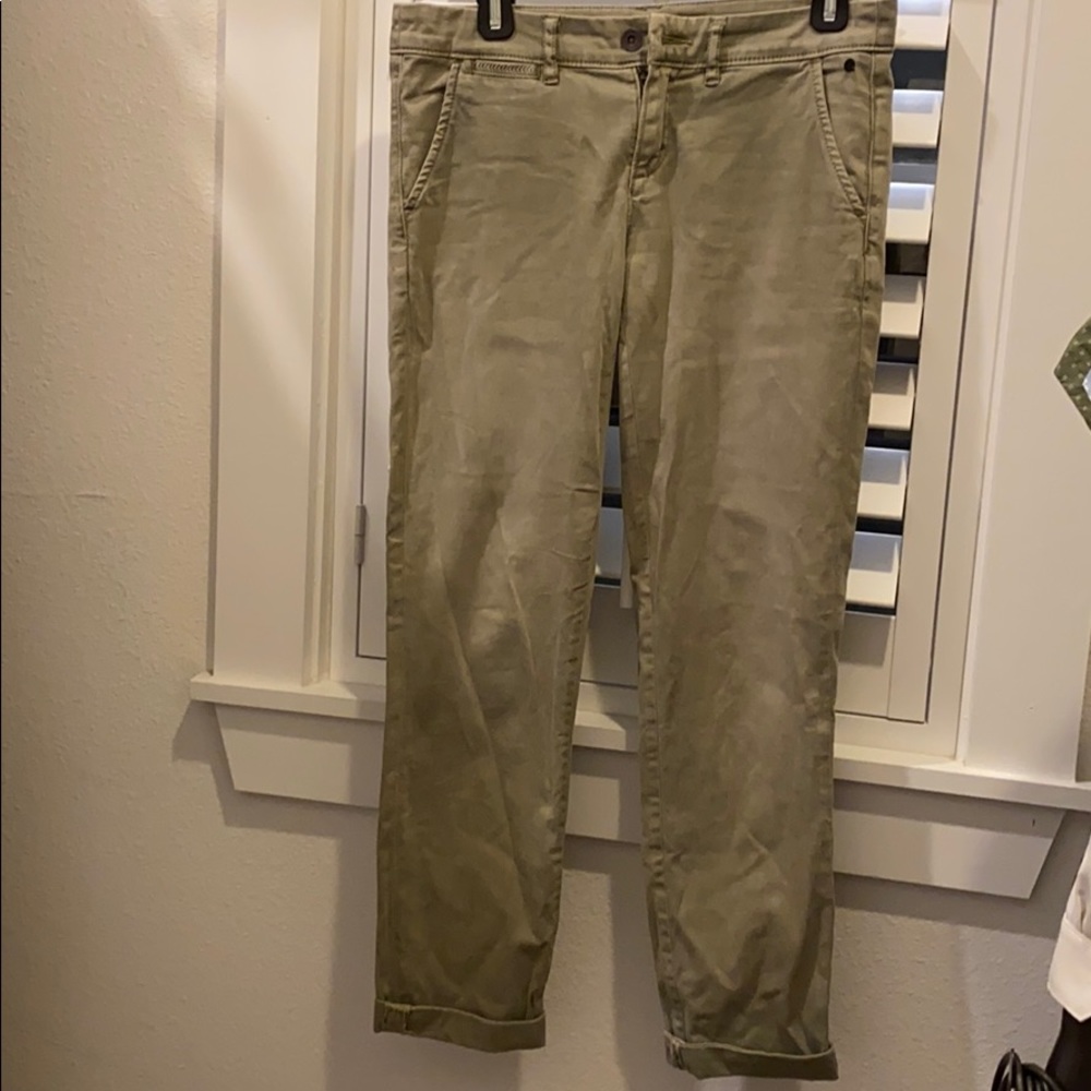 Green chino pants